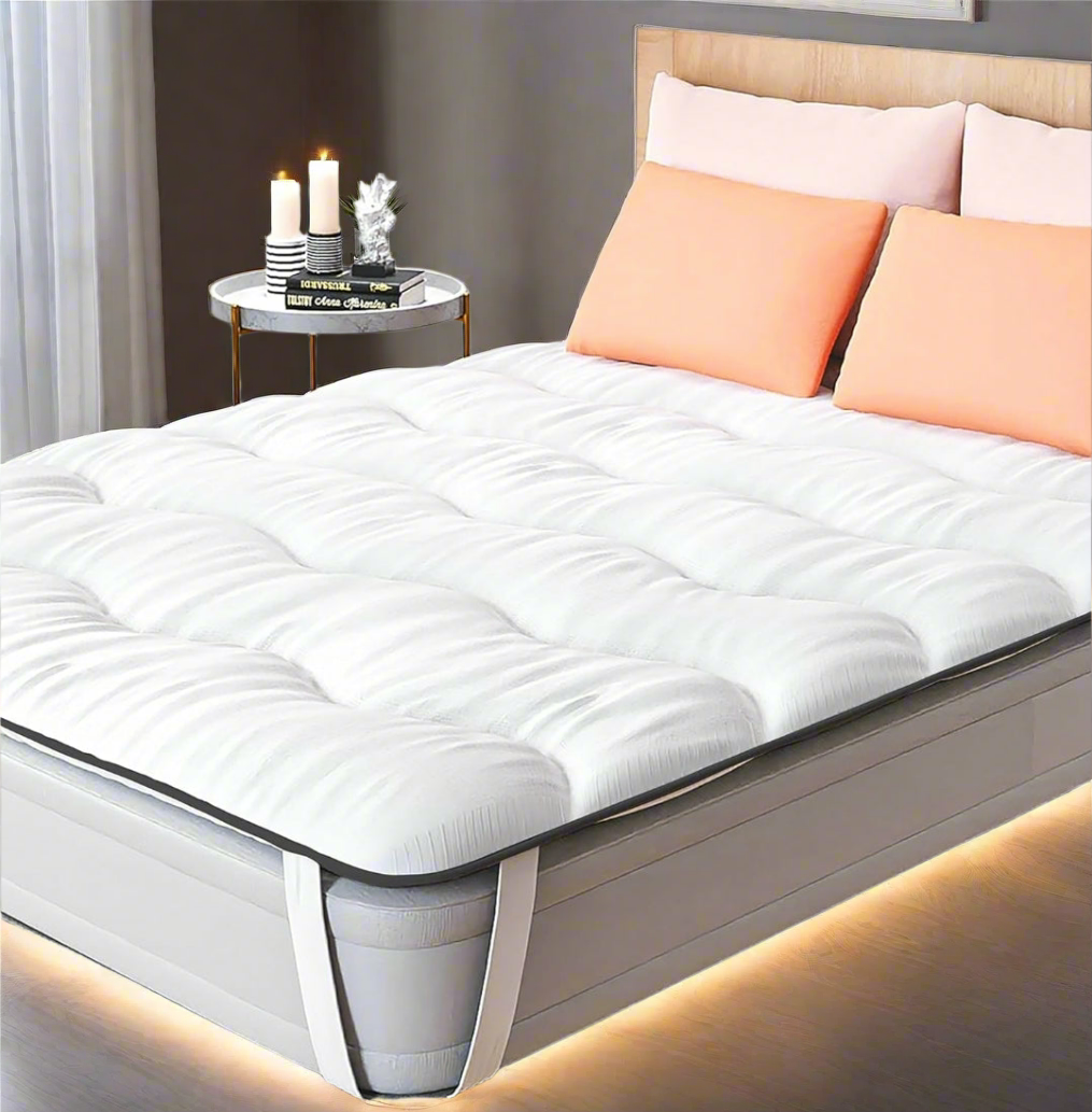 Surmatelas Moelleux Vague en Microfibre - Confort Supérieur, et respirant - Idéal pour Matelas 2 Places, Clic Clac, BZ 140×190