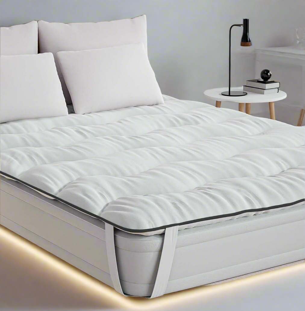 Surmatelas Moelleux Vague en Microfibre - Confort Supérieur, et respirant - Idéal pour Matelas 2 Places, Clic Clac, BZ 140×190