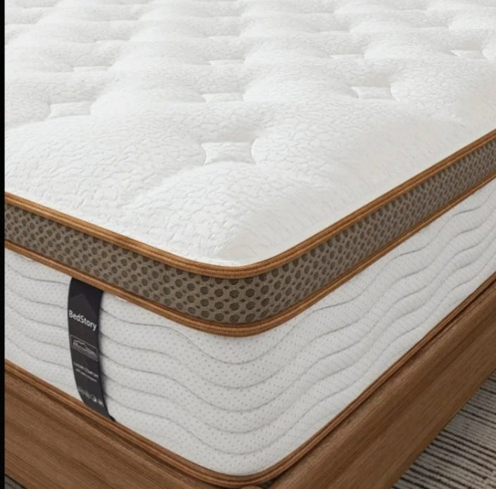 Matelas Hybride ComfortPlus – Mousse à Mémoire de Forme & Ressorts Soutien Ergonomique & Confort Optimal 160×200