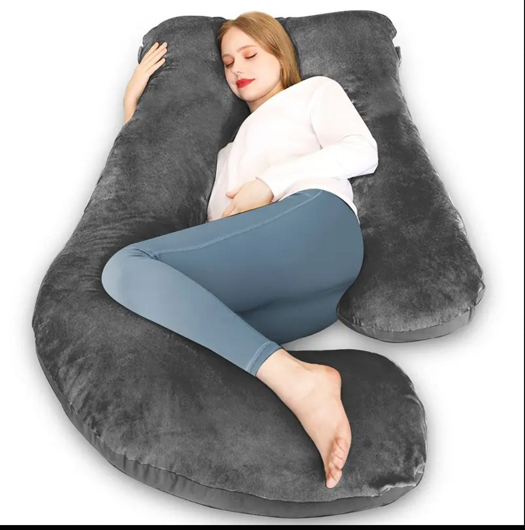 Oreiller Ergonomique en Forme de J – Confort & Fraîcheur pour Tout le Corps !